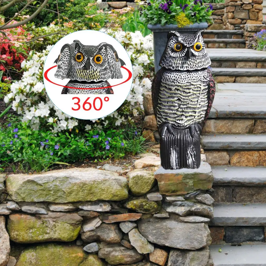 

Large Great Horned Owl Decoy Bird Rodent Repellent Garden Yard Lawn Garden Yards Decoration Crow Scarecrow Outdoor Deterrent