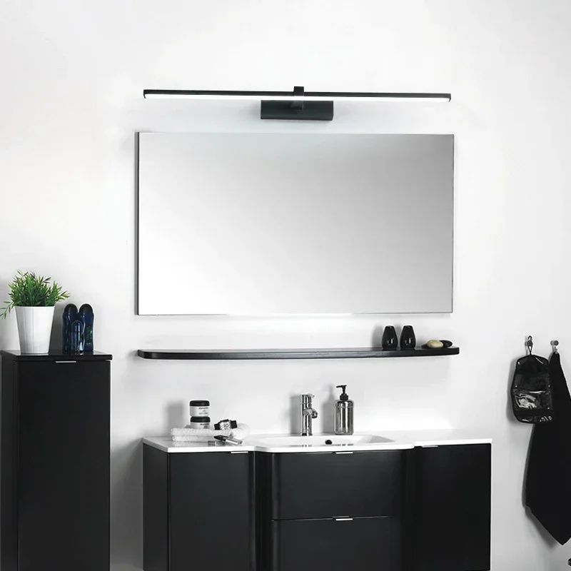 Фото Modern LED Wall Light Bathroom Hardwares Wall Lamp Three Colors Lights Aluminum Led Bathroom Bath Mirror Line Lamp Make Up light №3