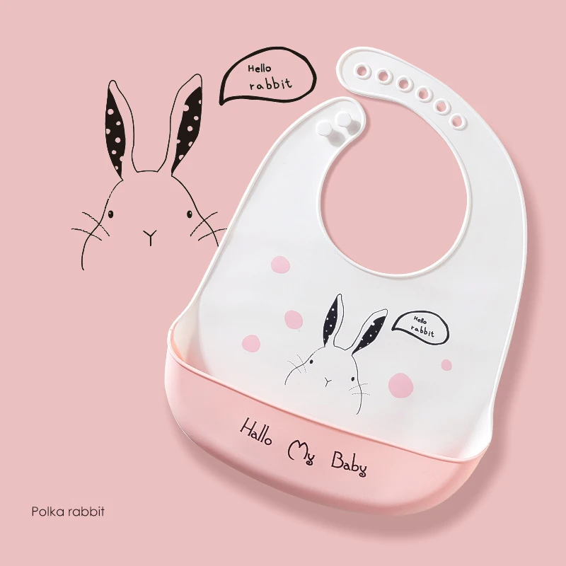 

LZH Baby Stuff 2022 New Cartoons Silicone Baby Bibs For Kids Waterproof Saliva Pocket Newborn Meal Bib Wash-free Easy Carry 0-1Y