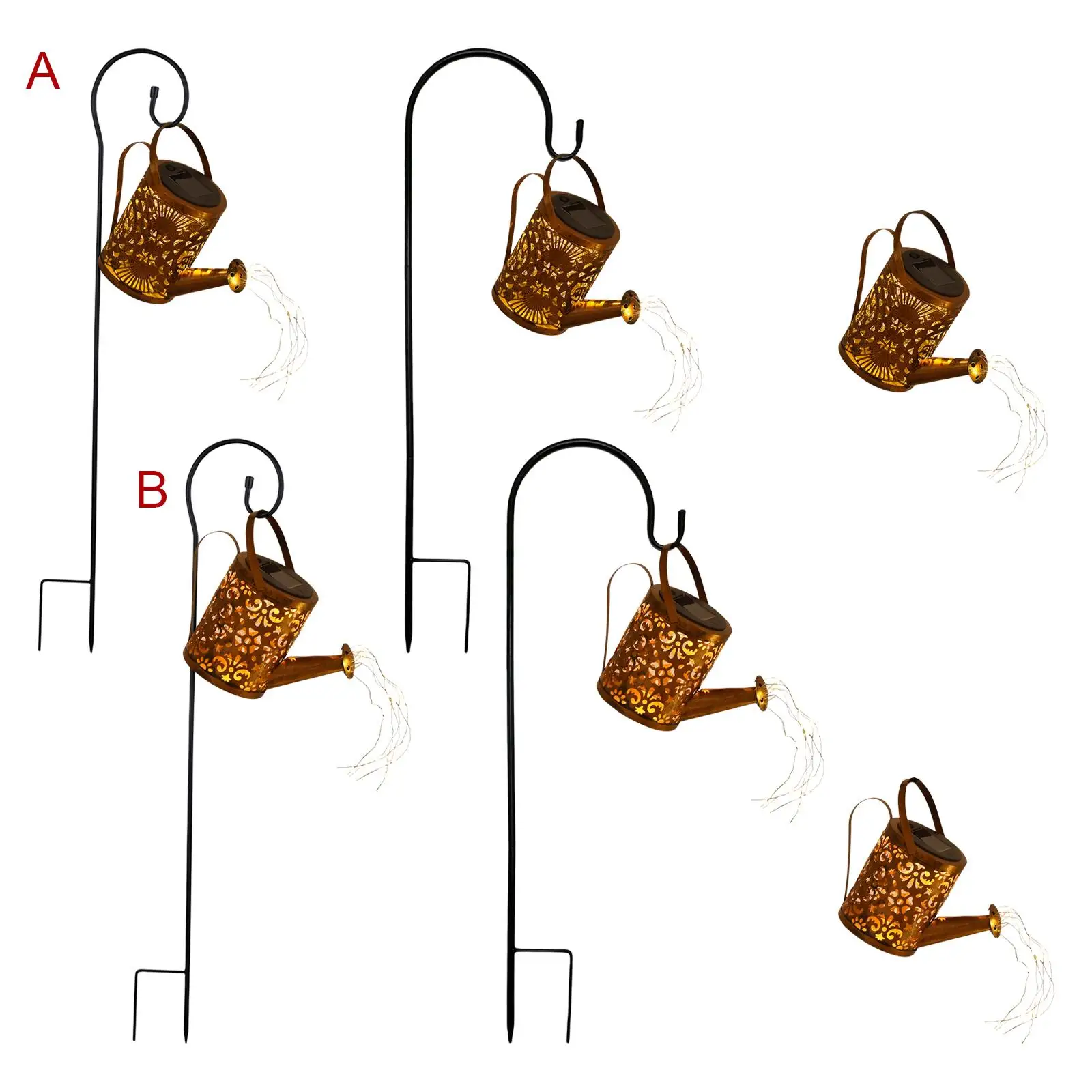 

LED Solar Watering Can String Light Hanging Waterfall Lamp for Garden Tree