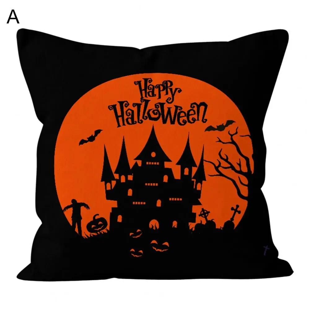 

Useful Anti-pilling Soft Bedroom Sofa Throw Pillow Case Home Decor Daily Use Square Pillowcase Halloween Pillow Cover