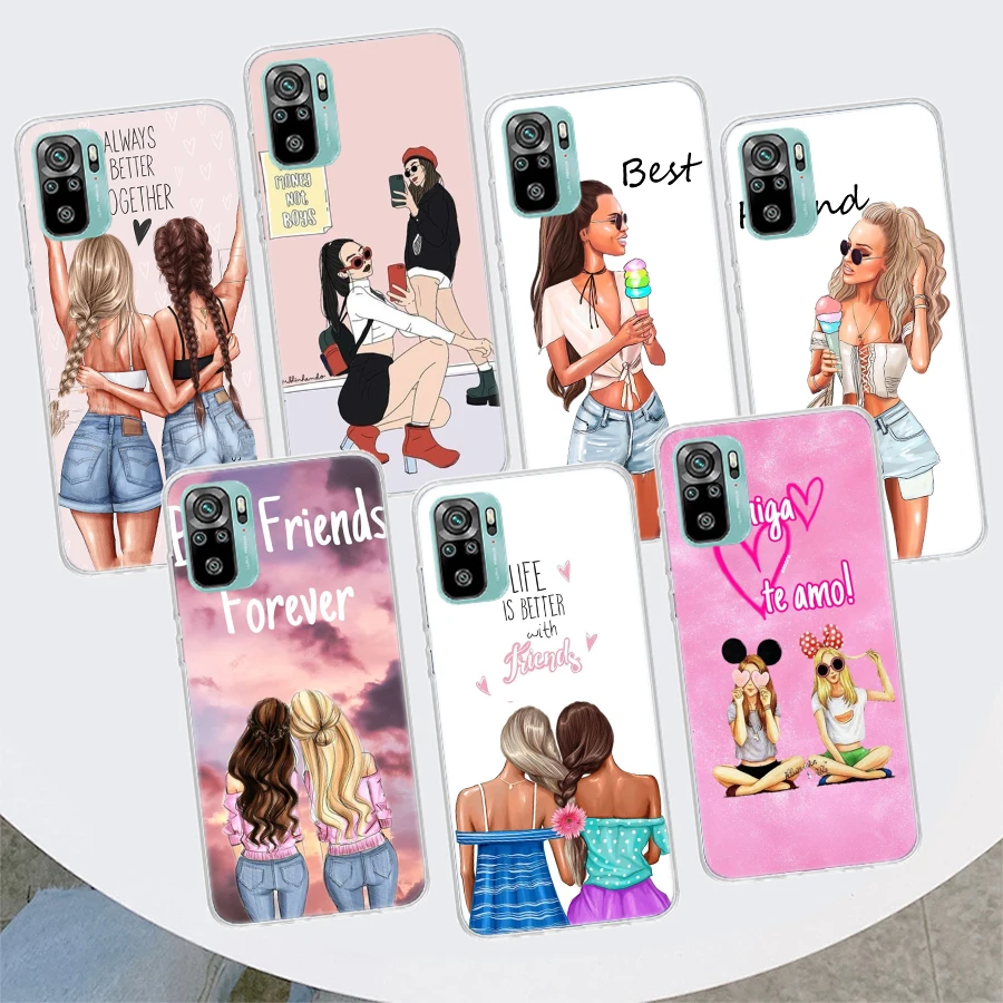 Чехол для телефона с надписью «Best Friends Forever BFF» для Xiaomi Redmi  Note 12 10 10S 9 9S 9T 8 8T 11T 11S 11E 11 Pro Plus 7 5 | AliExpress