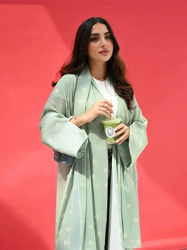 Рамадан Ид Открытый Химар Кимоно Абая Дубай Мусульманская молитвенная одежда