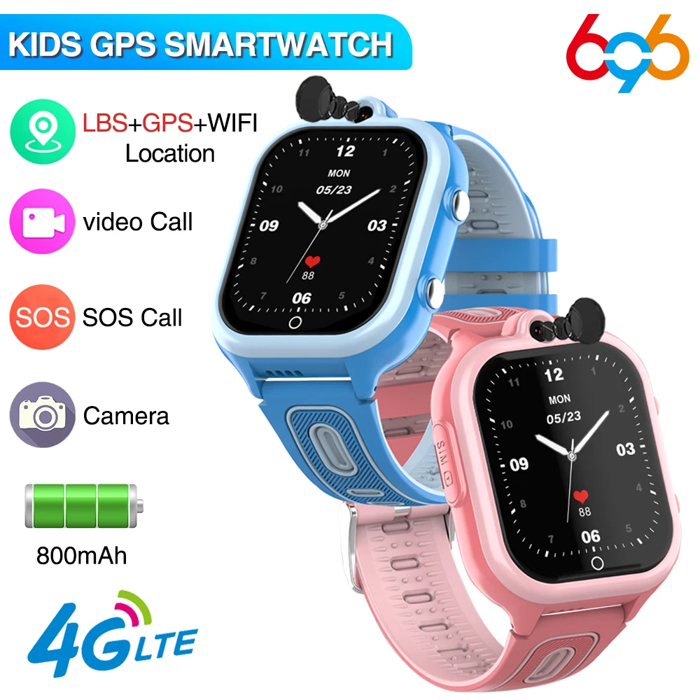 

Смарт-часы Детские Водонепроницаемые, 1,85 дюйма, Wi-Fi, GPS, LBS