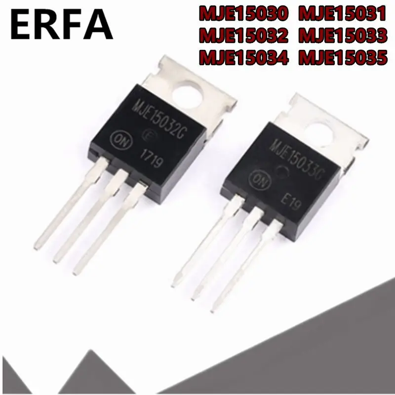 

10 шт. 5 пар (5 шт MJE15033G + MJE15032G 5 шт.) (MJE15034G + MJE15035G ) ( MJE15030G + MJE15031G )TO-220 MJE15034 MJE15033