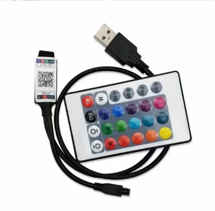 Миниатюрный USB-контроллер Bluetooth RGB 5 В 12 24 постоянного тока музыкальный