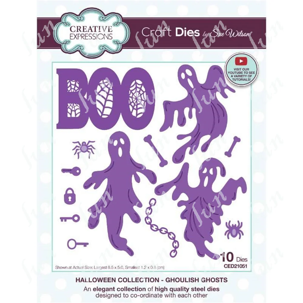 

Hot Selling Ghoulish Ghosts Boo Cutting Dies Sets Embossing Making Scrapbook Paper Card Photo Album Craft Decoration Template
