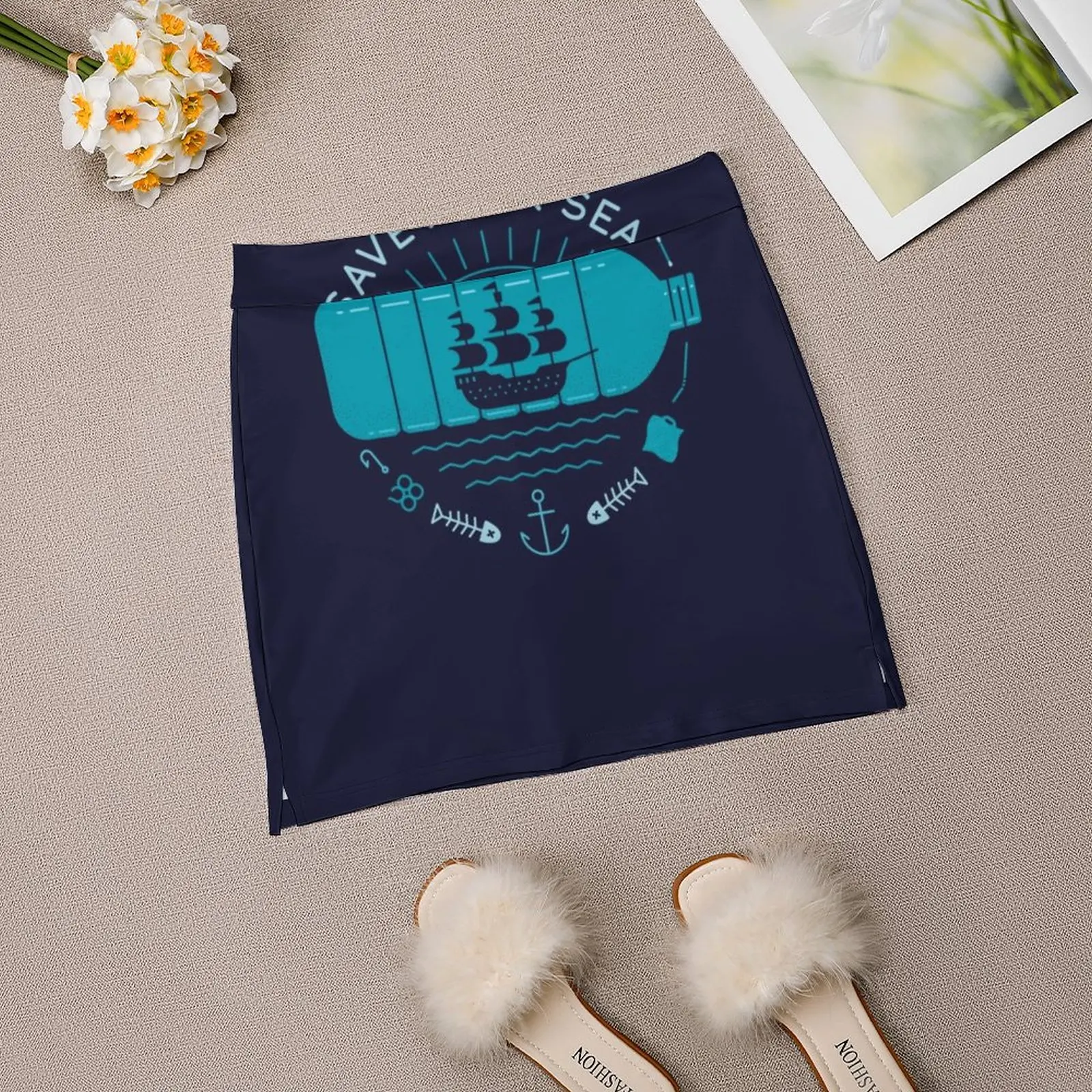 Save Arrr Seas Юбки Женская мода 2022 брючная юбка мини-юбки офисная короткая The Paper Crane Rick