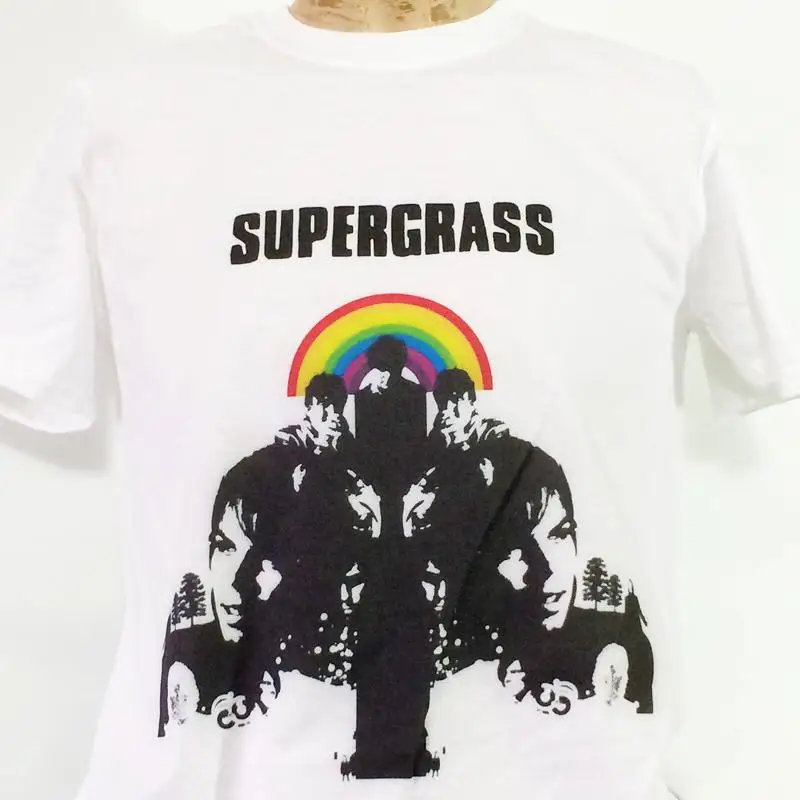 Фото Белая футболка Supergrass Britpop Indie Rock S 3XL №1