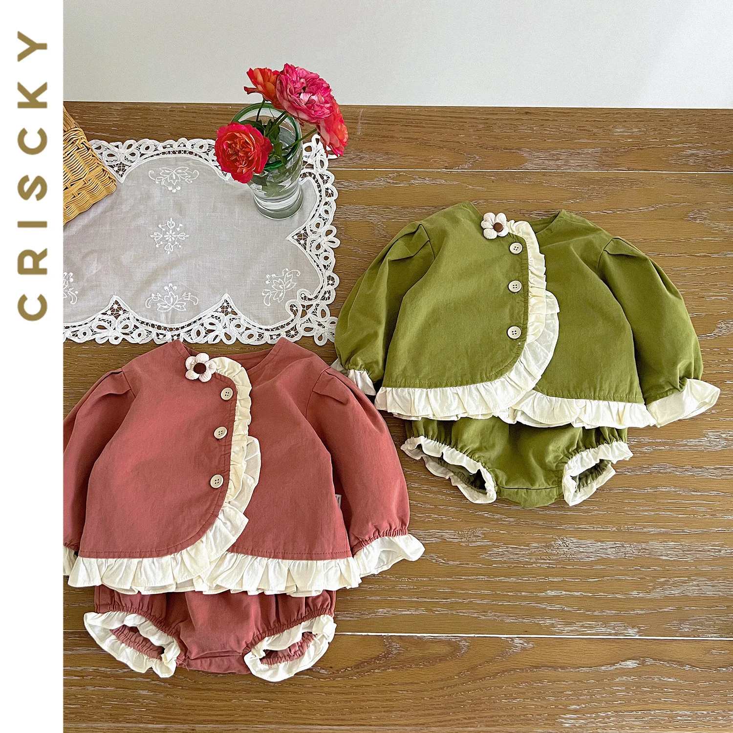 

0-36 M Newborn Girl Floral Romper Suit Toddler Kids Romper and Long Sleeve Top 2Pcs 2023 Autumn Fashion Baby Clothes