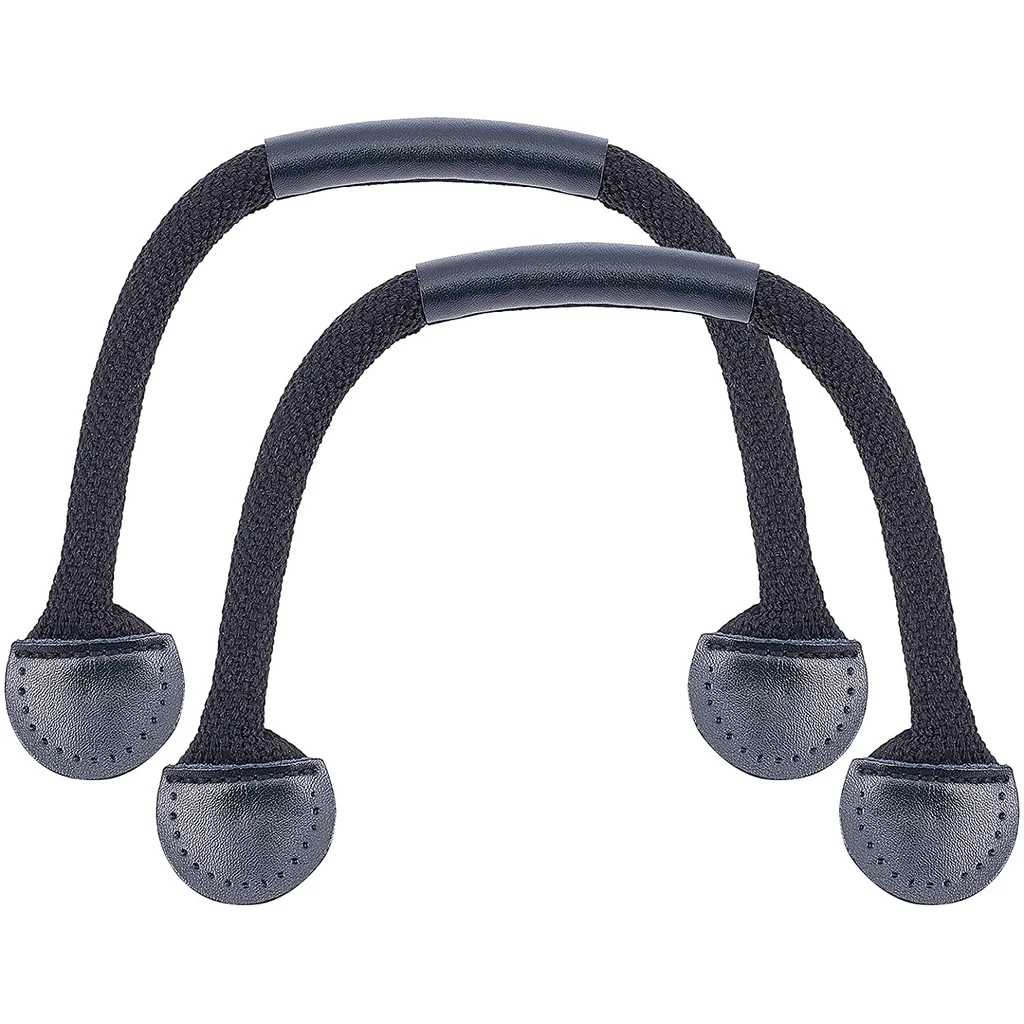 

2pcs Leather Bag Handle Replacement Handles Handbag Decoration Handles for DIY Bag Handles Accessories Black 16inches