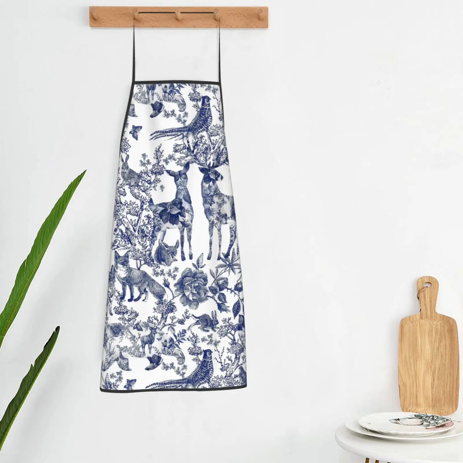 Милый фартук с рисунком лисы птицы и оленя для женщин мужчин детский