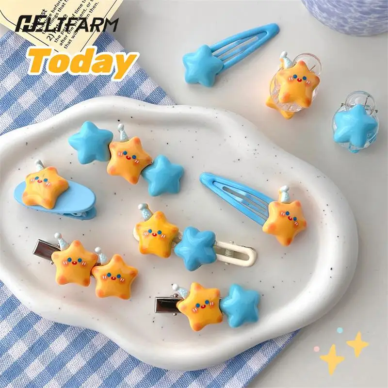 Милые заколки для волос с мультяшными облаками и звездами Детские милые повязка