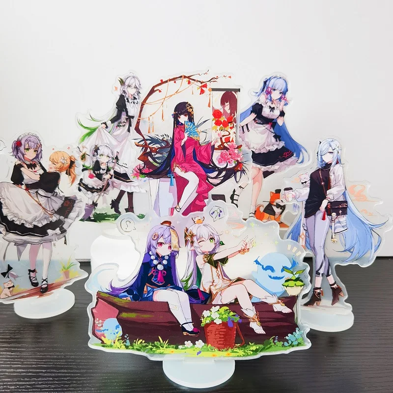 

Popular Game Anime Genshin Impact Kamisato Ayaka Nahida Cosplay Acrylic Figure Hu Tao Stand Model Desk Decoration Prop Fans Gift