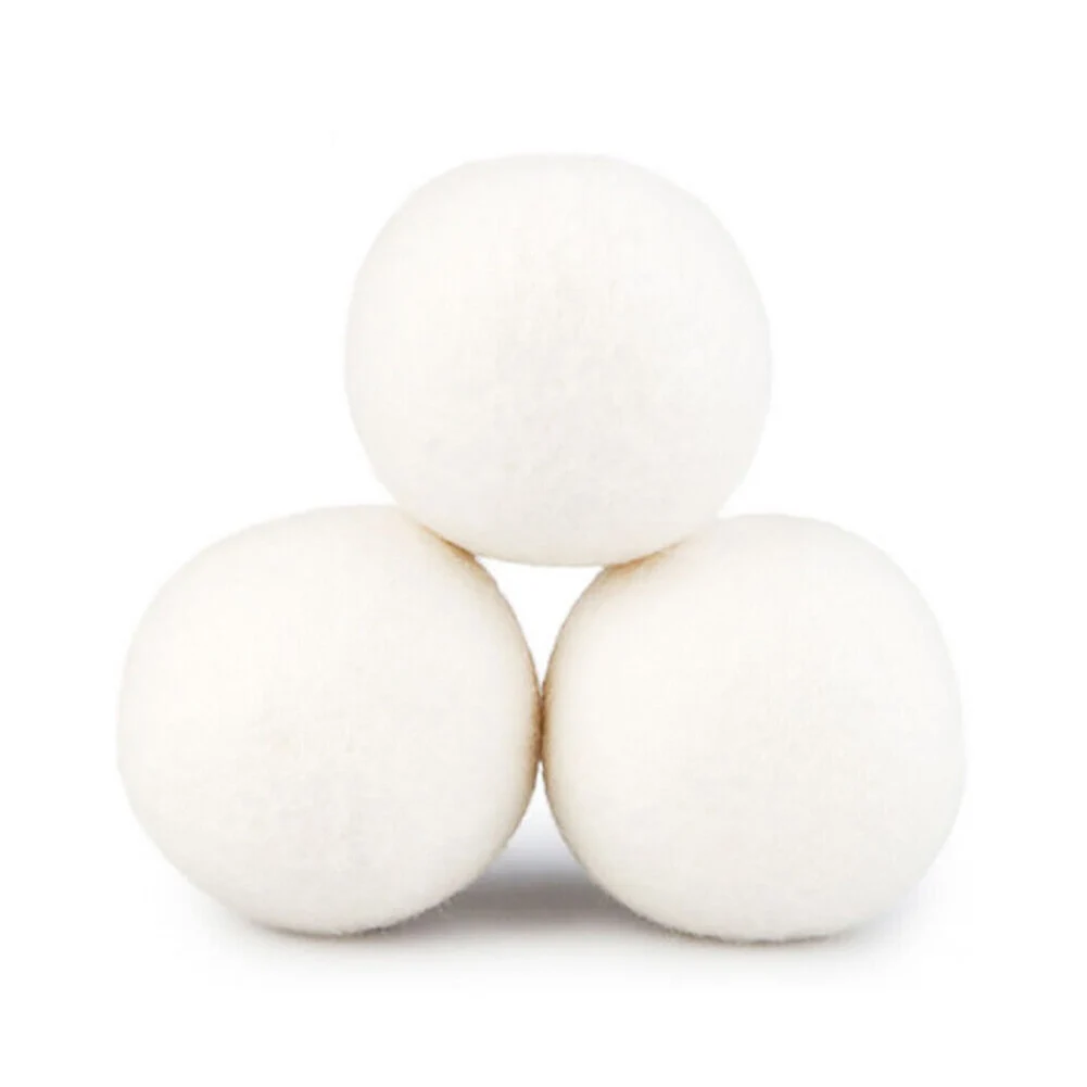 

6Pcs Wool Dryer Ball Fabric Reusable Softener Natural Sheep Organic Fabric Laundry 6cm Dry Kit Ball Washing Ball Wool Dryer Ball