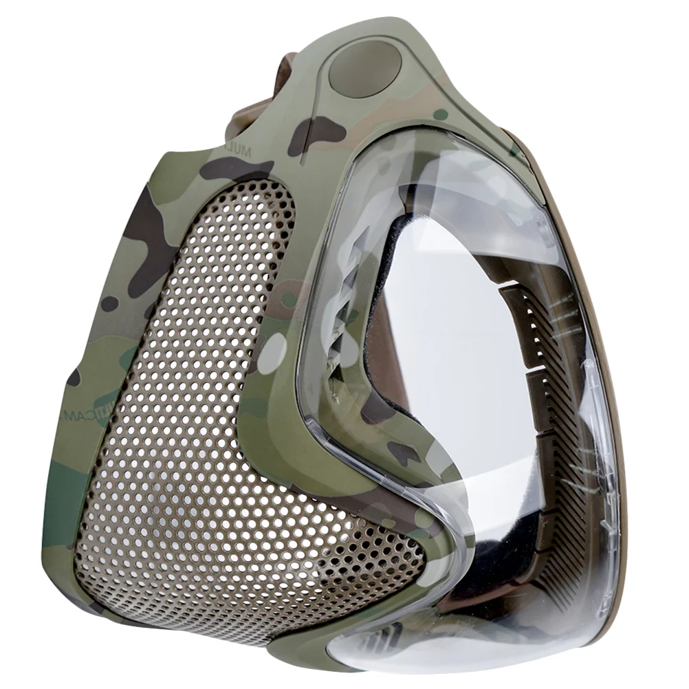 

1PC Dual Mode Combat Mask Mask For Face Gear Steel Screen Protective Mask for Man Women (Camouflage)
