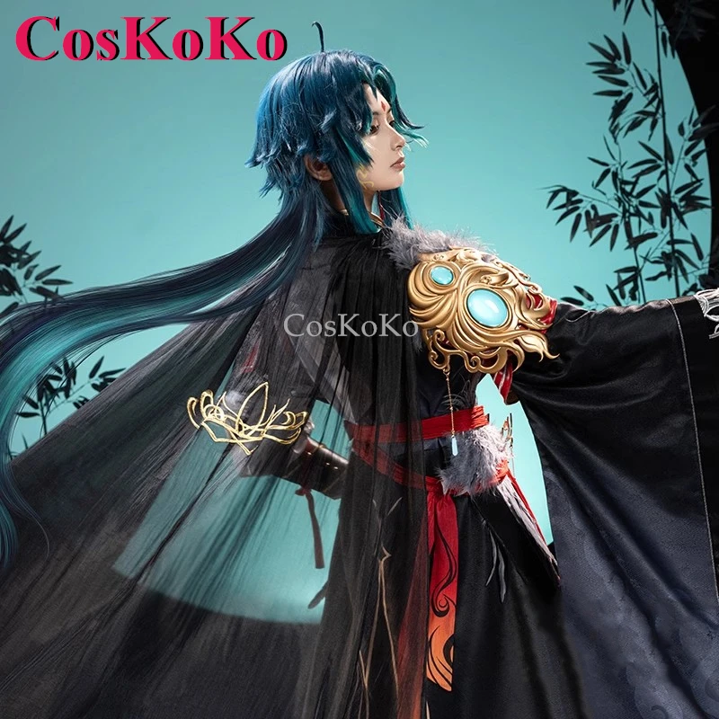 CosKoKo Xiao Косплей Игра Genshin Impact Костюм Dijiang Yaksha Красивая Модная Боевая Униформа