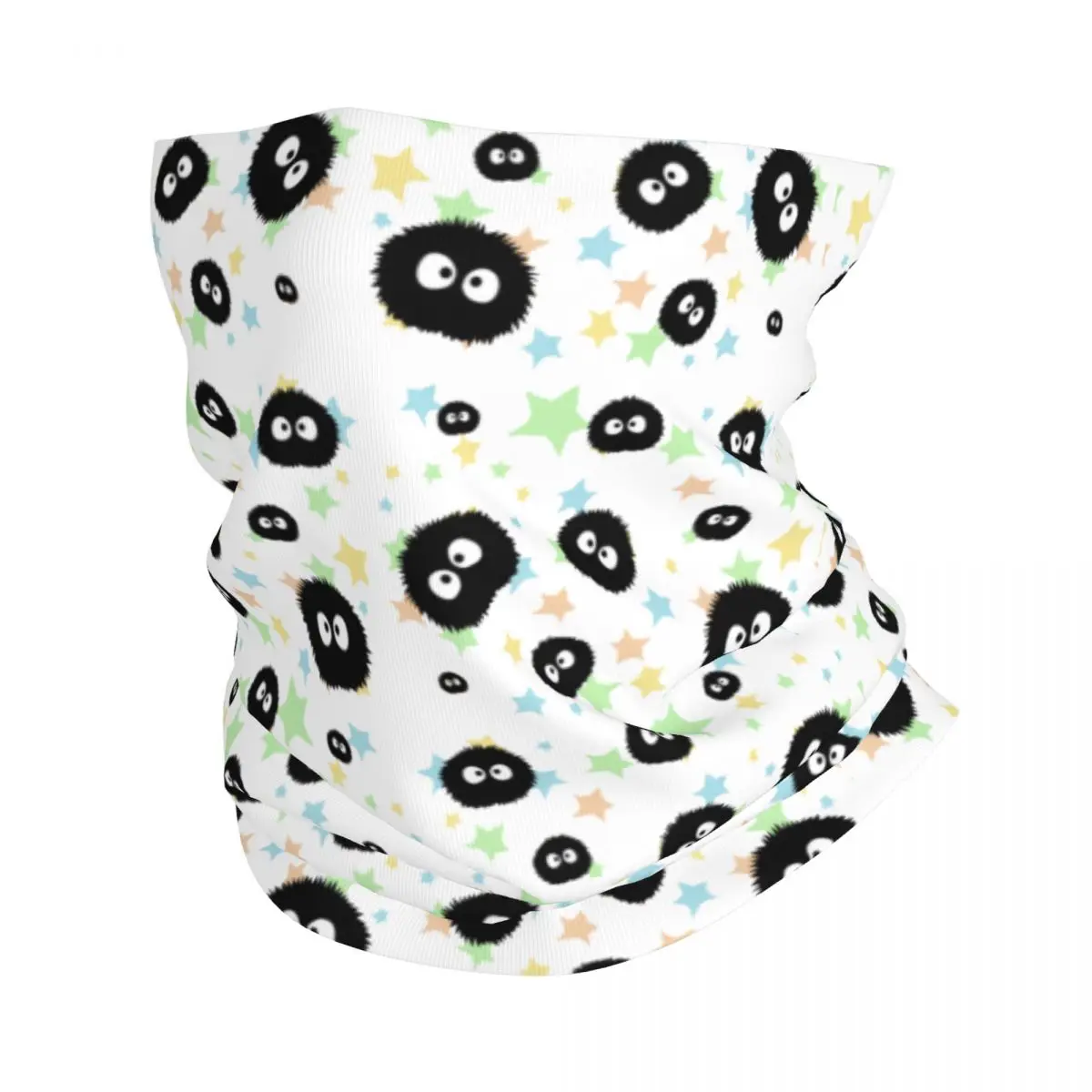 

Spirited Away Soot Sprites Winter Headband Neck Warmer Women Hiking Running Tube Scarf Hayao Miyazaki Anime Face Bandana Gaiter