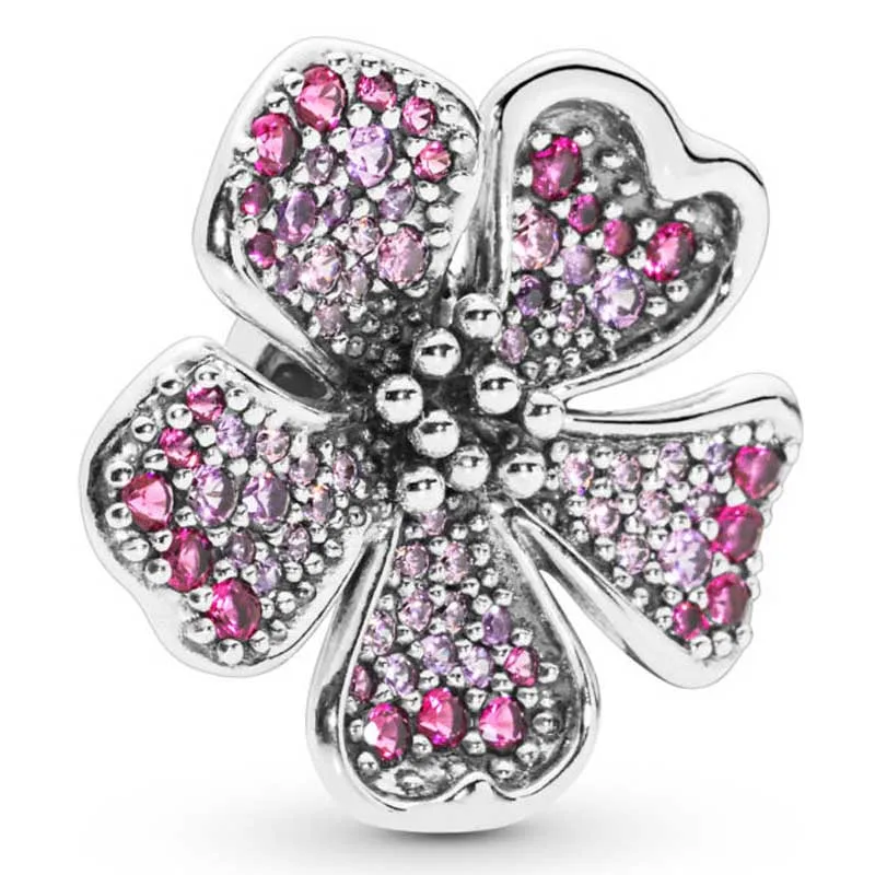 Женский серебряный шарм красный арбуз клубника Маргаритка цветок орхидеи яркие