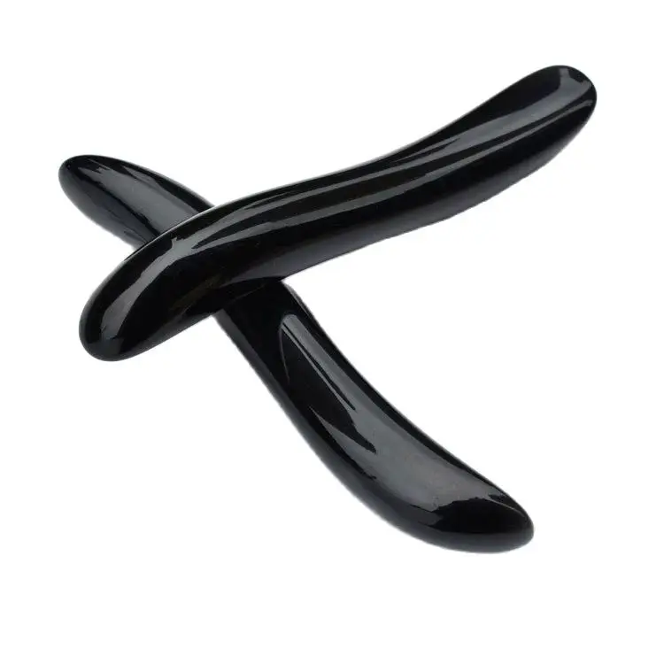 

1/3/5/10pcs Face body crystal obsidian point massage black S-type