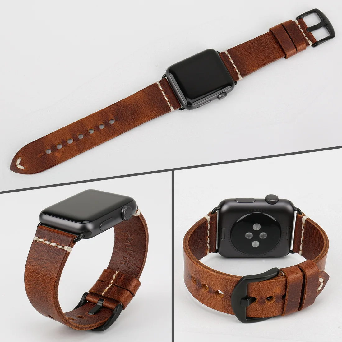 Available Apple watch leather strap Apple watch iwatch8 men's S7 women's strap apple watch band  watch band