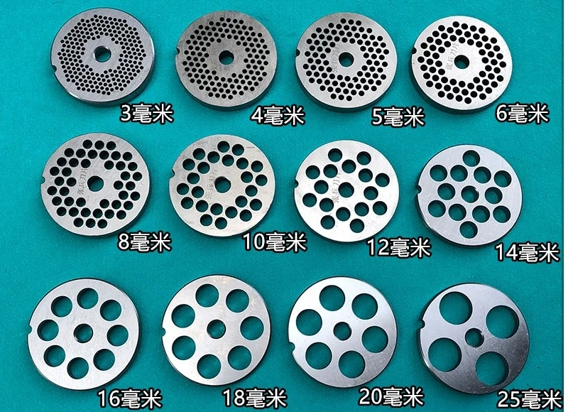 

#22 Type Manganese Steel Meat Grinder Plate 3-24mm Cutting Plate For Meat