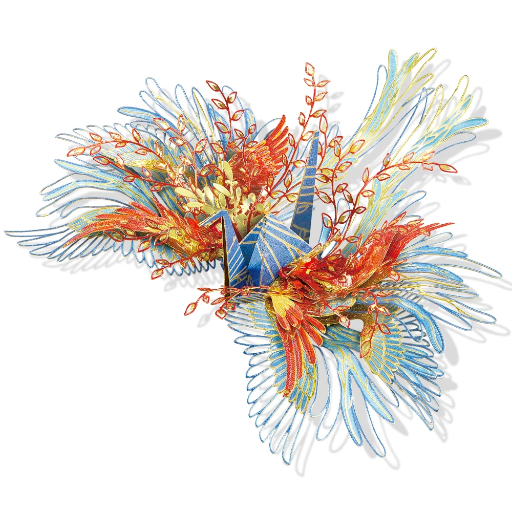 Металлический 3D-пазл модель строительных комплектов тысяча Оригами-журавлей