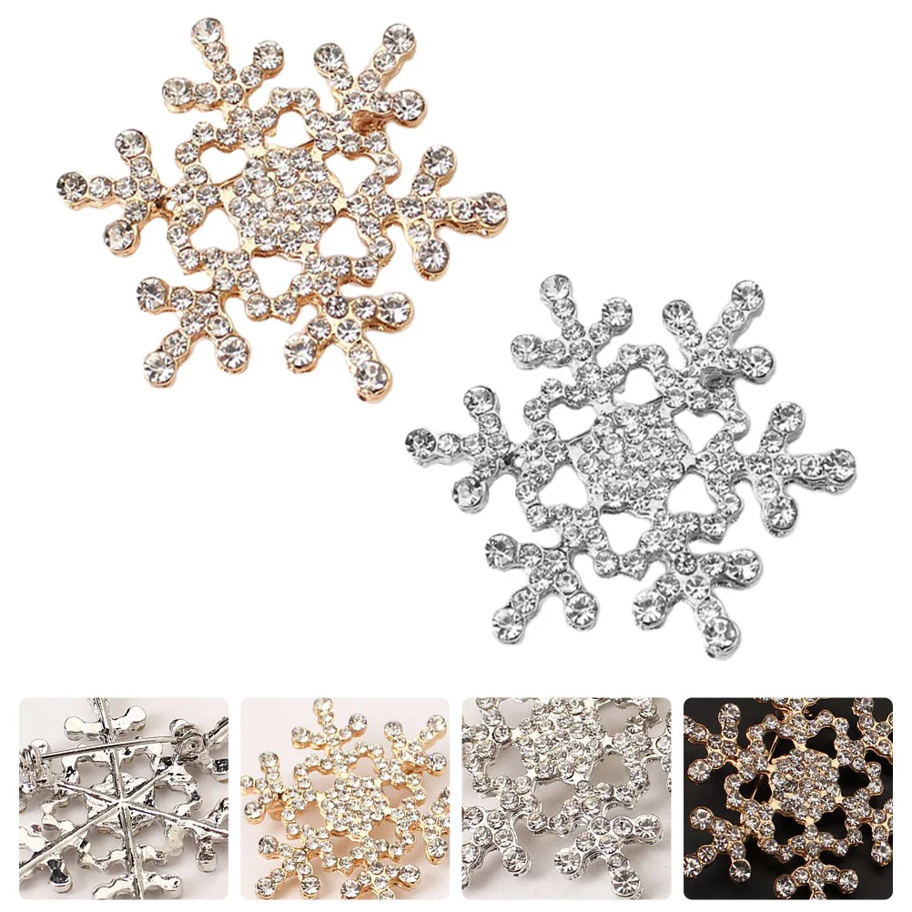 

Brooch Pin Christmas Snowflake Pinslapel Backpacks Brooches Rhinestonebreastpin Enamel Funny Novelty Corsage Holiday Austrian