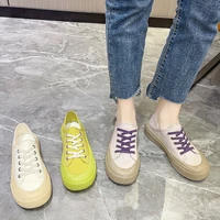 new ladies comfortable breathable fashion canvas shoes ladies street light high quality anti slip wear resistant canvas sneakers