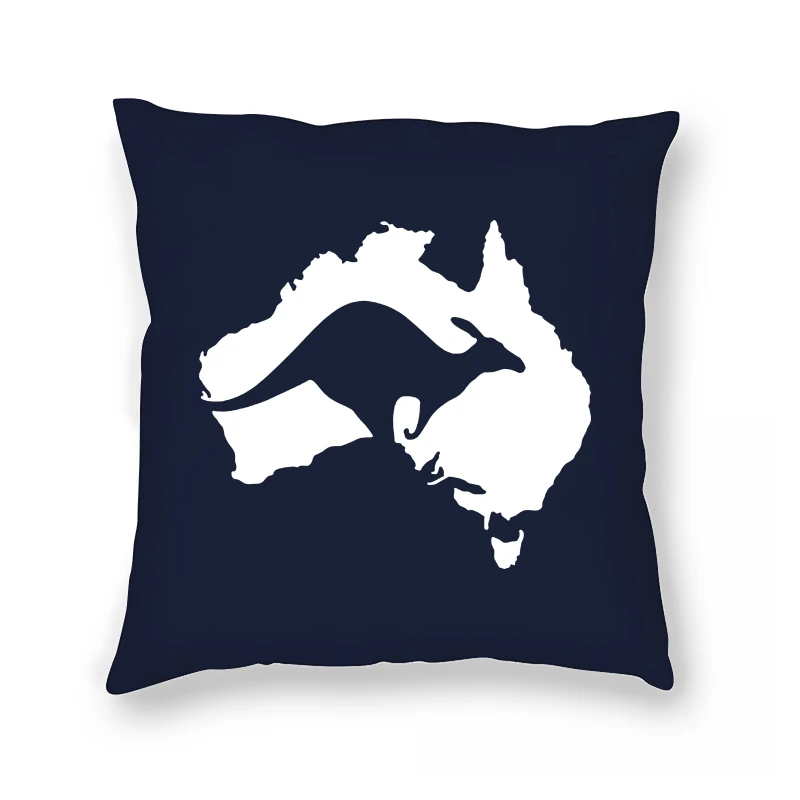 

REM Cool Australia Map Kangaroo Style Pillow Case Australia