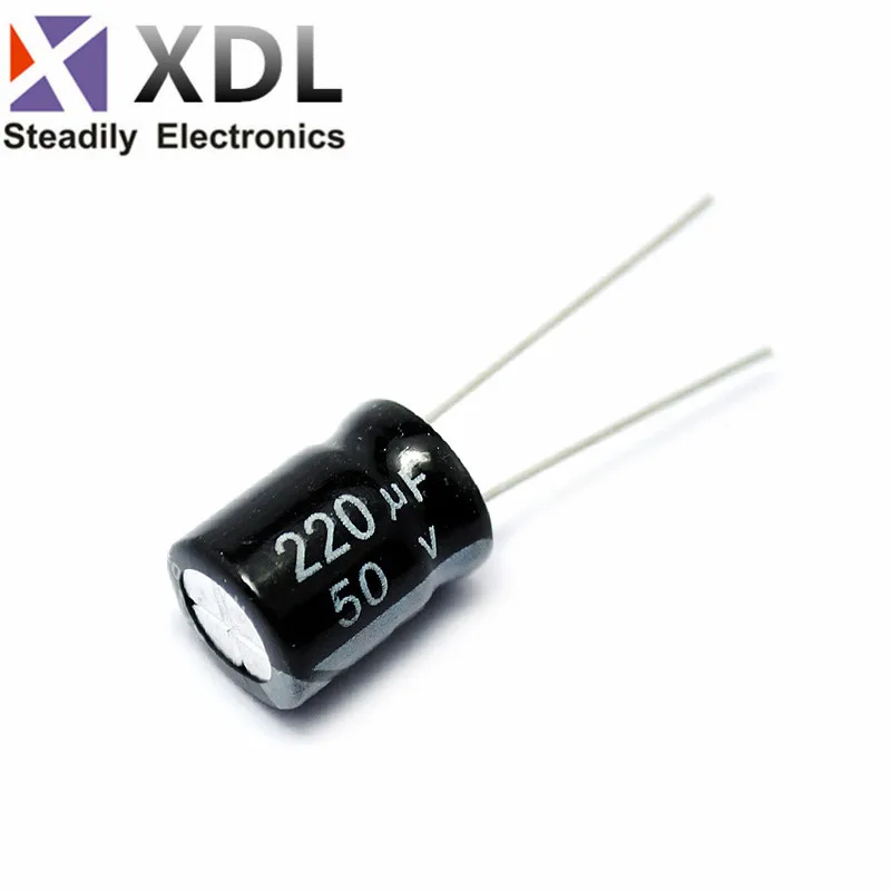 

20PCS 50V220UF 10*13mm 220UF 50V 10*13 Aluminum electrolytic capacitor
