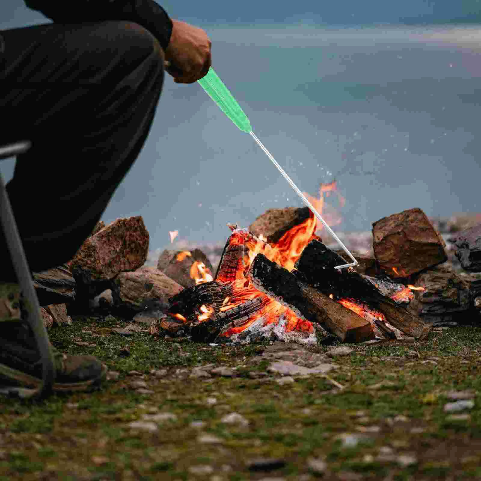 Портативный Fire Poker Открытый Крытый Pit Камин Инструмент Покер Металлический