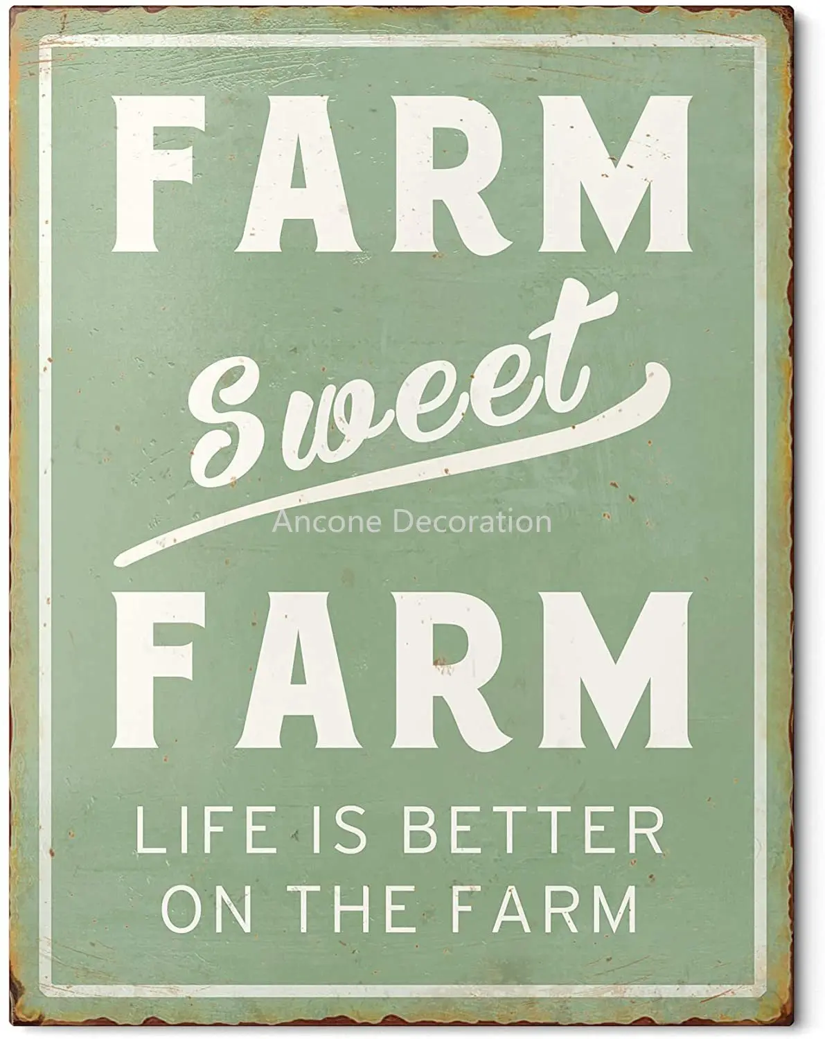 

Barnyard Designs 'Farm Sweet Farm Life Is Better On The Farm' Retro Vintage Metal Tin Bar Sign, Decorative Wall Art Signage,