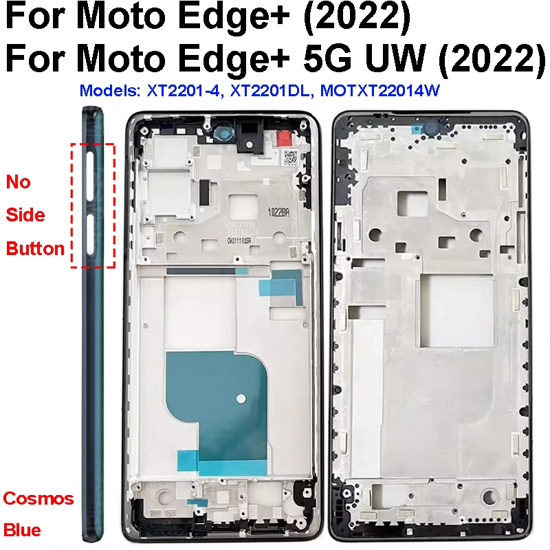 Средняя рамка корпуса ЖК-дисплея панель лицевой панели для Motorola Edge + 2022/Edge 5G UW XT2201-4