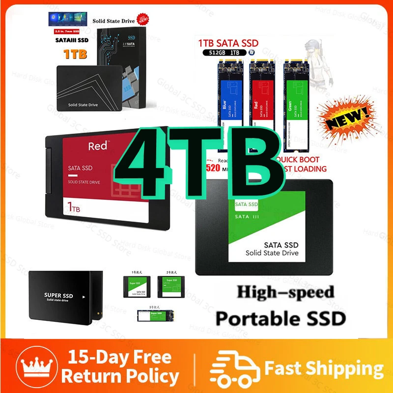 

High Speed 2.5Inch Portable SSD Sata III Hard Drive For Laptop Microcomputer Desktop 2TB Internal Solid State Hard Disk