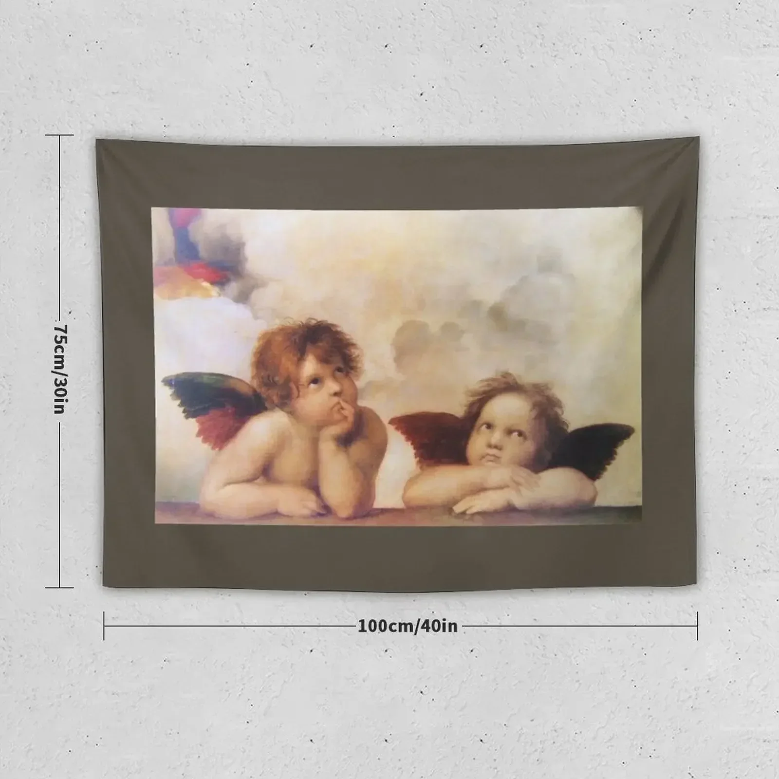 Гобелен из рафиала-мадона сикстина с ангелами аксессуары для украшения комнаты