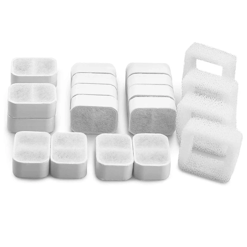 

Новый керамический Сменный фильтр кошачий фонтан, 16 карбоновых фильтров и 4 пенопластовых фильтра, подходит для IPETTIE Iton One/Fiumi