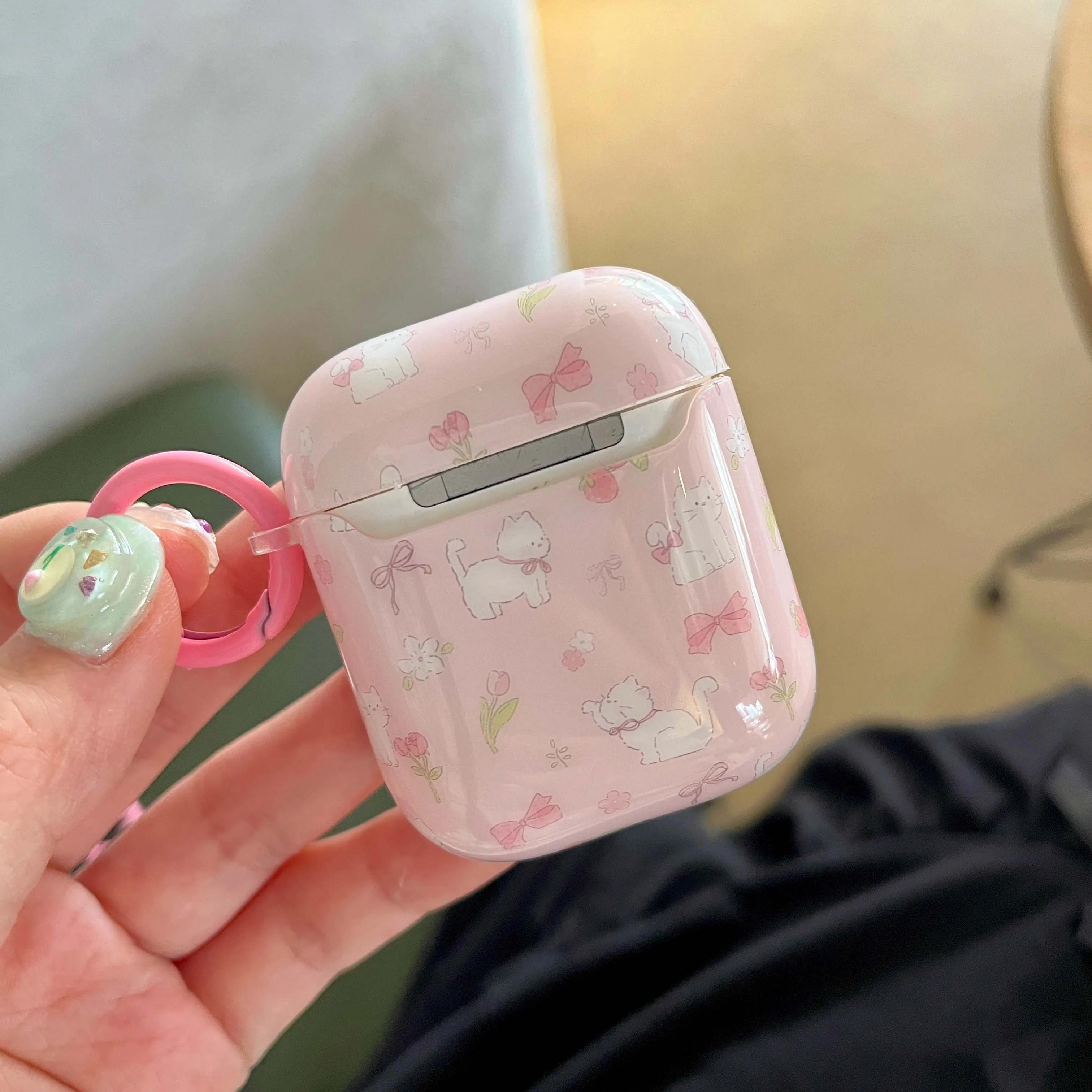 Мультяшные розовые Клубничные коты ins милые imd наушники для apple airpods 1 3 2 pro 2-я