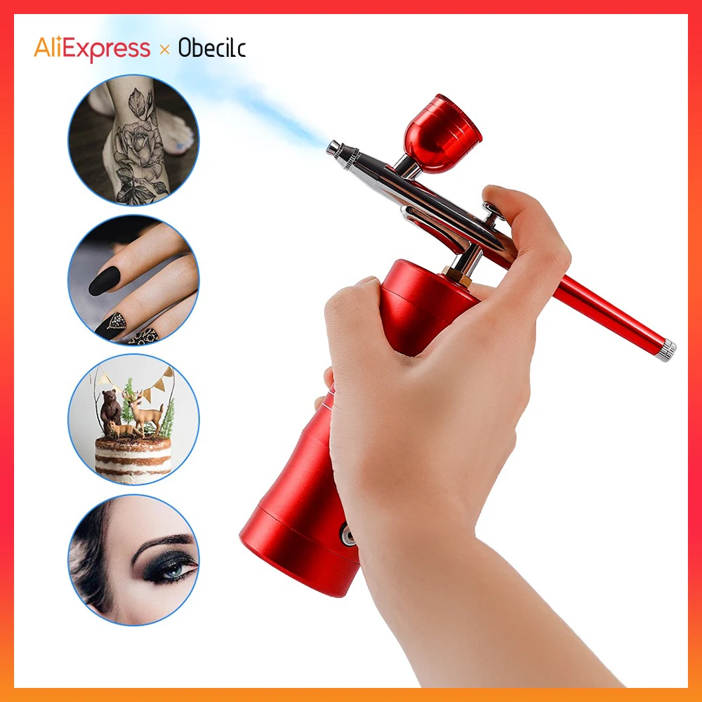 

Professional Airbrush Makeup Kit With Compressor Nano Facial Spray Vapour Ion Face Steamer Facial Deep Cleaning Oxygen Sprayer