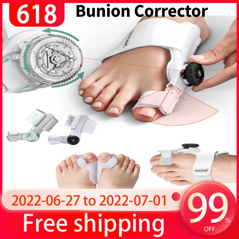 

New Bunion Splint Big Toe Straightener Bunion Corrector Adjustable Knob Hallux Valgus Correction Orthopedic Supplies Pedicure