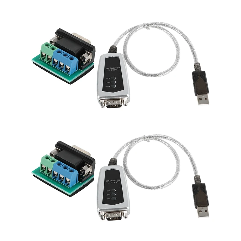 

2X USB To RS485 RS422 Serial Converter Adapter Cable FTDI Chip For Windows 10 8 7,XP And Mac