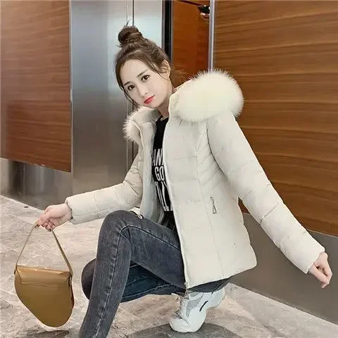 Модная зимняя женская куртка новинка 2024 корейские толстые пуховые парки с