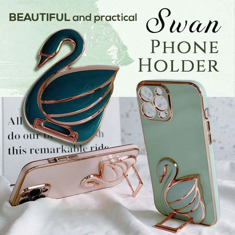 Swan Finger Ring Smartphone Cell Phone Stand Holder Mobile P