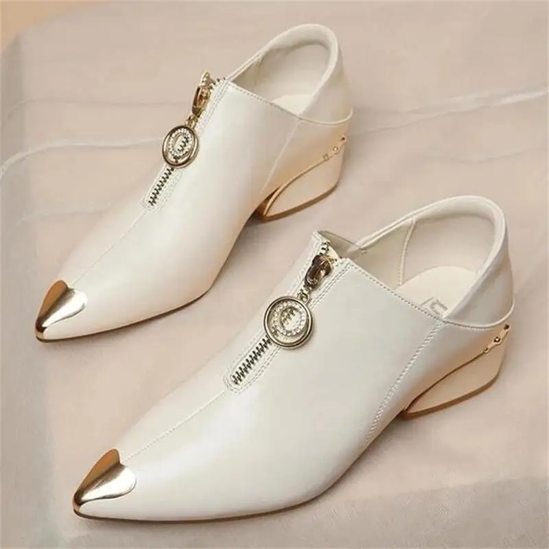 

Women PU Leather Ankle Boots 2022 Fashion Trendy Female Beige Black Shoes Autumn Ladies Front Zipper Square Heel Short Booties