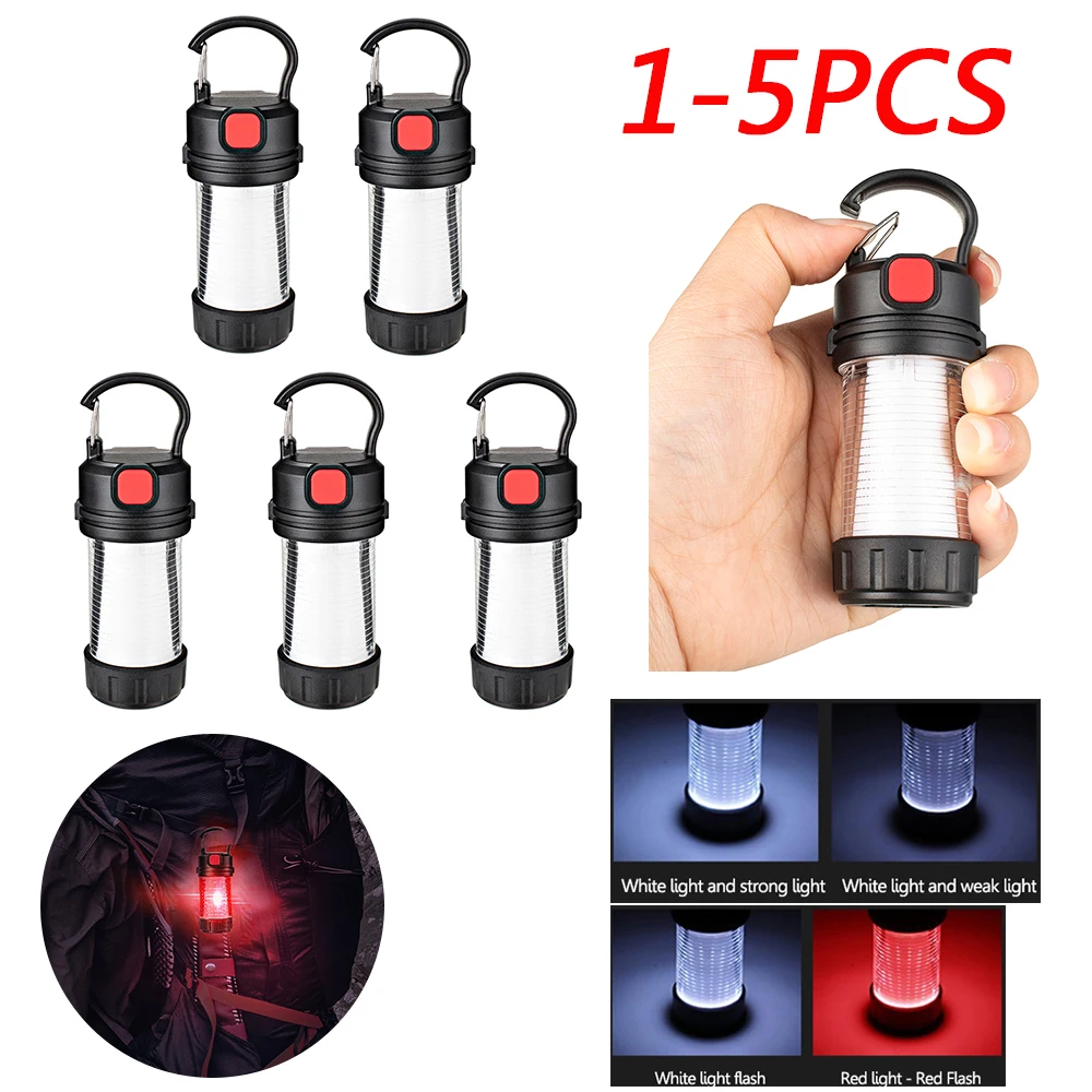 

Mini LED Flashlight Portable Camping Tent Light USB Rechargeable Torch Lamp Keychain Lantern with Carabiner Outdoor Hiking Light