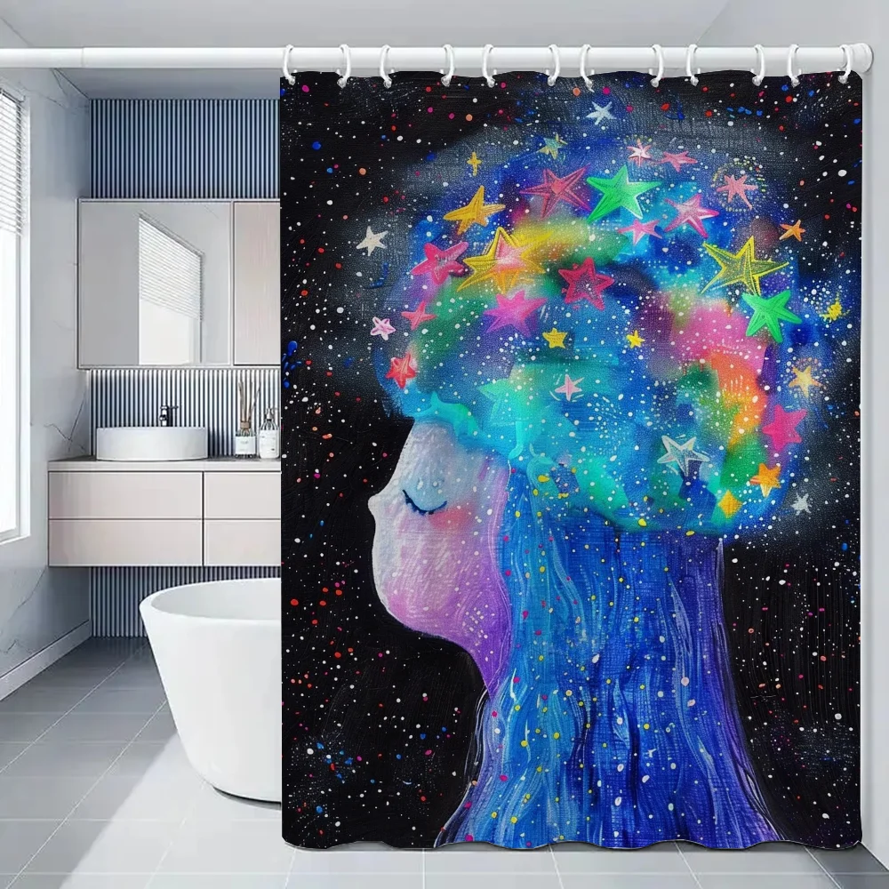 Водонепроницаемая Занавеска Для Душа Из Полиэстера Современный Стиль Складная