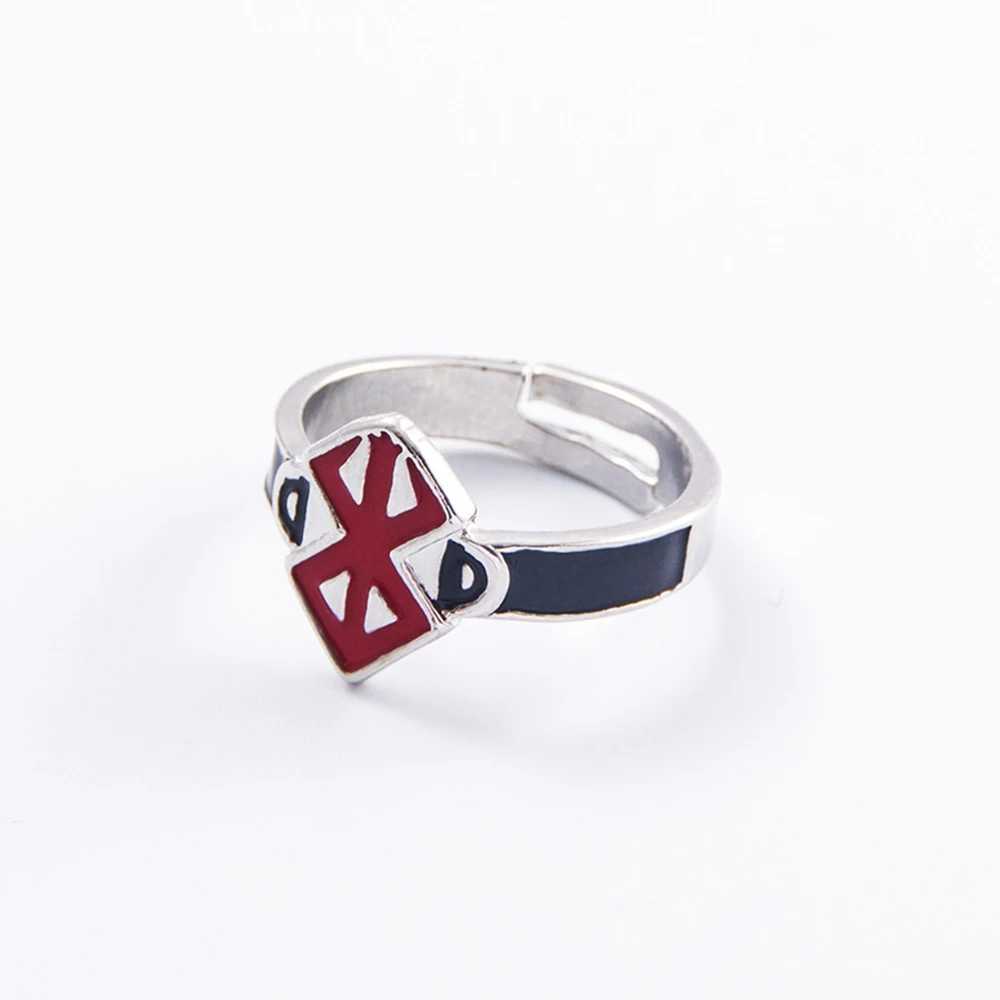 

Anime Berserk Cosplay Rings Unisex Red Logo Adjustable Opening Ring Jewelry Accessories Gifts