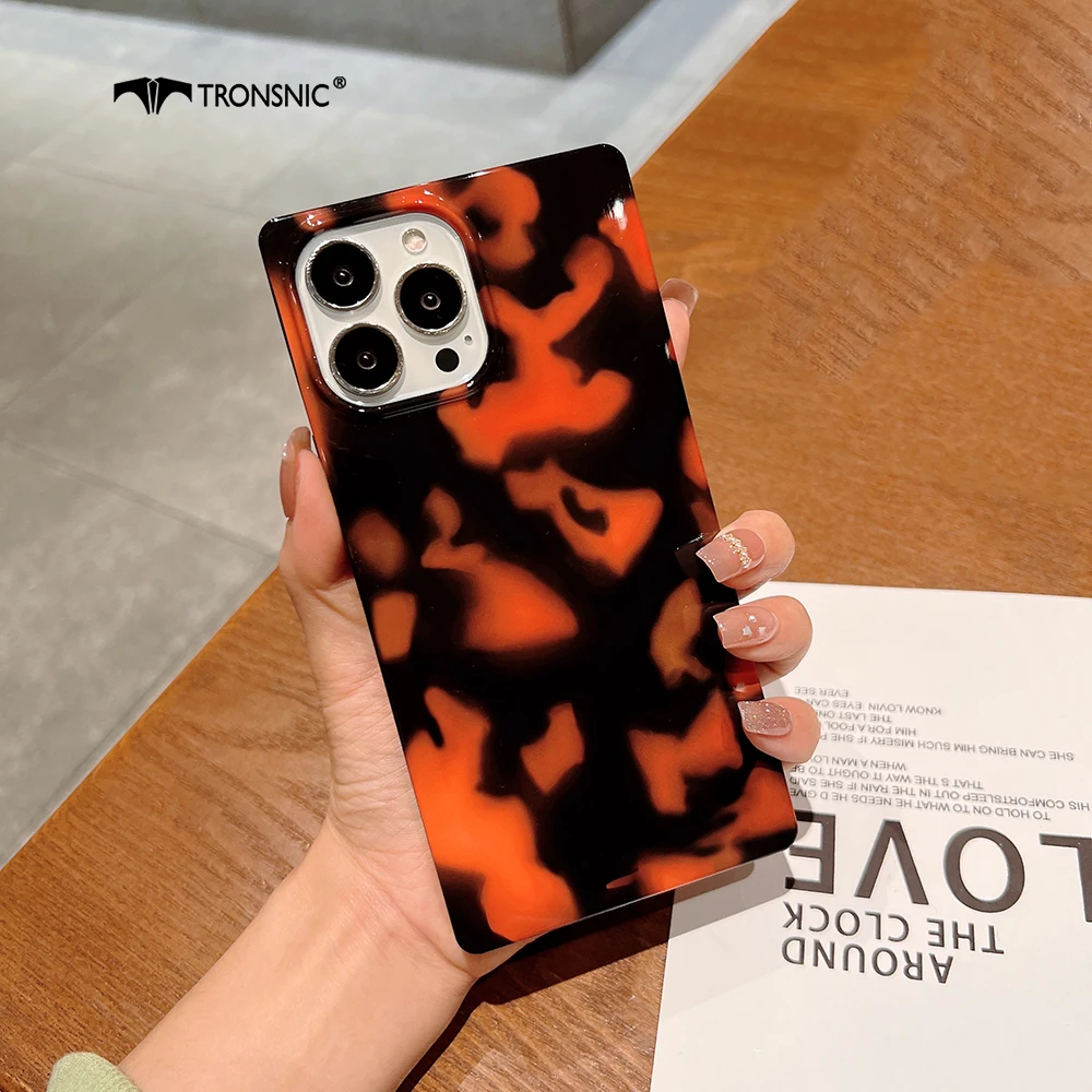 Vintage ins Amber Love Phone Case For iPhone 13 12 11 Pro Max X Xs Max XR 7 8 Plus SE2020 Soft Leopard Silicone Black Cover Capa