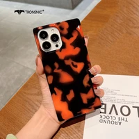 vintage ins amber love phone case for iphone 13 12 11 pro max x xs max xr 7 8 plus se2020 soft leopard silicone black cover capa