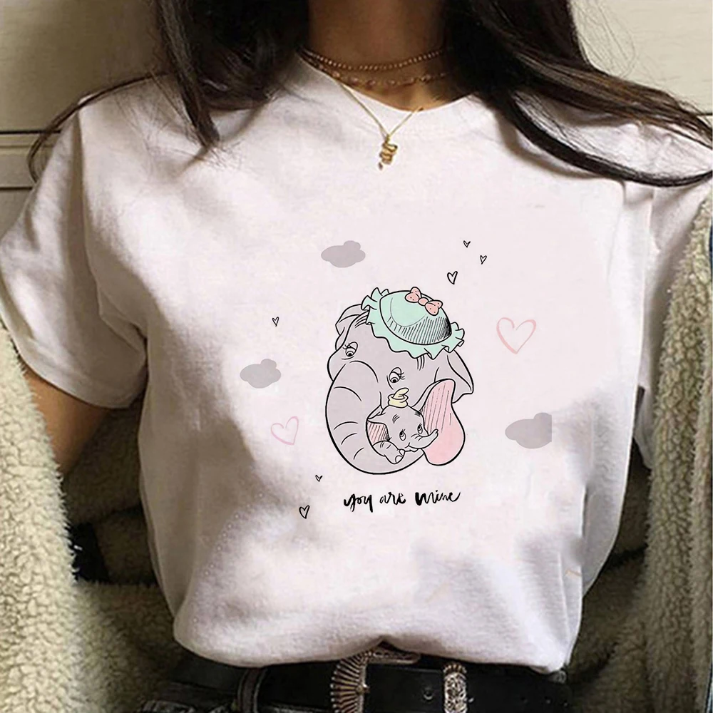 

Elephant Dumbo Make Someone Happy and You'll Be Happy Too Print Unisex Tops Women Graphic Fashion Casual Cute Vintage Lady Tees